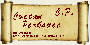 Cvetan Perković vizit kartica
